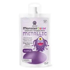 5oz-metallic Abroli 721172393041 Monster Color Washable Tempera Paint Pouch Purple - 5a0030zl