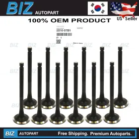 22212-37201 Anjun Oem Exhaust Valves For 99-10 Hyundai Kia 2.5 2.7