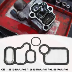 Automall Tech 724708668972 Vtec Solenoid Gasket Spool Valve Filter Screen For Honda Crv With O-ring Pack Of 3