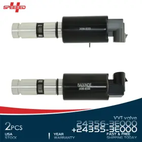 24355-3e000p1 Baixinde 24356-3e000p1 2x 4355-3e000 24356-3e000 Variable Timing Vvt Solenoid For Hyundai Santa Fe 2.7l