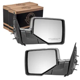 3334-5023lr Brock Pair Set Manual Side View Mirror With Chrome Cover Fits 06-11 Ranger Pickup Truck