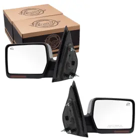 3337-2042lr Brock Passengers Power Folding Chrome Side Mirror Heated Signal For 07-08 F150 Mark Lt
