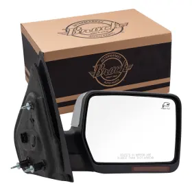 3337-2042r Brock Passengers Power Folding Chrome Mirror Heat Signal For 07-08 F150 Mark Lt Pickup