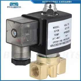 12086562 Byuscarparts For 1/4 Inch Npt Air N/c Electric Solenoid Ride Suspension Valve Brass 110-120v