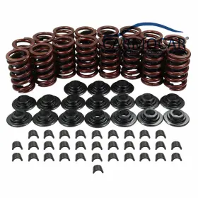 Carmocar 700512577068 Valve Springs Kit With Steel Retainers Locks For Chevrolet Sbc 327 350 400