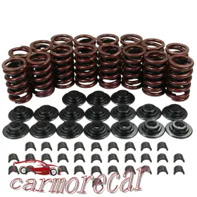 Carmorecar2017 10545 Valve Springs Kit Fit For Chevrolet Sbc 327 350 400 With Steel Retainers Locks