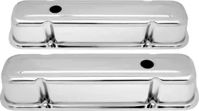 301-455 Cfr Performance T9300 1967-79 Pontiac V8 Valve Covers Tall Baffled Chrome