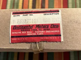 F6227t101-nos Continental Motors Corporation F6227t101 Bearing Kit F6227t101-nos- Genuine Red Seal Cmc
