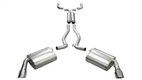 14953 Corsa Performance For 10-14 Chevrolet Camaro Convertible Rs 3.6l V6 Polished Sport Cat-back