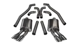 14971 Corsa Performance For 12-13 Chevrolet Camaro Coupe Zl1 6.2l V8 Polished Sport Cat-back Xo