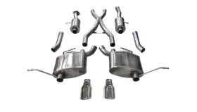 14991 Corsa Performance Fits 2011-2021 Jeep Grand Cherokee Polished 2.5in Dual Rear Exit Cat-back