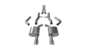 14996 Corsa Performance For 15-16 Dodge Charger Srt/scat Pack/r/t 6.4l Polished Xtreme Cat-back