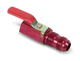 230505erl Earls Shut Off Valve For 1/2 Npt -10an Bulkhead Red Alm