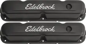 E4473 Edelbrock Performance Products 1965-76 Mopar Small Block Signature Series Tall Profile Black Valve