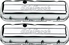 E4480 Edelbrock Performance Products 1959 And Later Chevrolet Big Block Chrome Signature Series Low Profile Valve