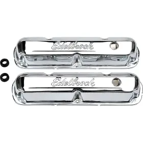 E4495 Edelbrock Performance Products 1965-76 Mopar Small Block Signature Series Tall Profile Chrome Valve