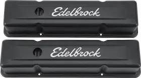E4643 Edelbrock Performance Products 1959-86 Chevrolet Small Block Black Signature Series Tall Profile