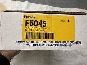 Ferrea F5045-08 5000 Series Exhaust Valves 1.710 11/32 5.060 Ford Boss 302 351c 429 460