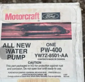 Yw7z-8501-aa Ford Pw-402 Genuine Oem Water Pump
