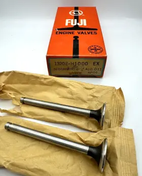 H1000 Fuji 13202 Pair 2x Of Japan A12 Exhaust Valve - Datsun B110 1200 A10 D11 Engine