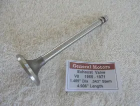 1205ex General Motors 1955 - 1971 V8 Exhaust Valve Nors