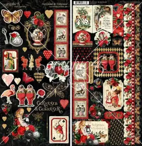 5a002hng-1gk7n Graphic 45 810070166670 2 Pack Sticker Set-curiouser And Curiouser