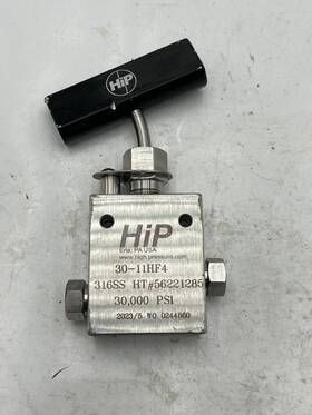 Hip 30-11hf4 High Pressure Valve Two Way Straight 30k Psi For 1/4 Hi Press