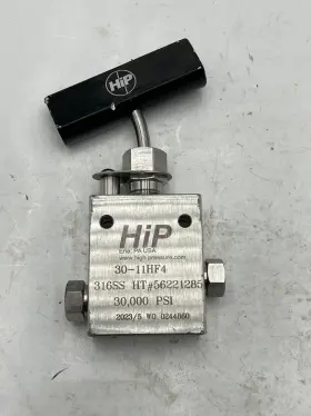 30-11hf4 Hip High Pressure Valve Two Way Straight 30k Psi For 1/4 Hi Press