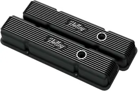H241242 Holley 1958-86 Chevrolet Small Block Vintage Valve Cover With Oil Fill Hole Satin