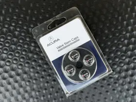 08w48-ol4-200b Honda Genuine Oem Acura 2023-2025 Integra A-spec Black Valve Stem Caps Set Of 4