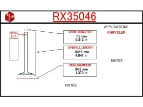 Rx35046 Itm Engine Components Exhaust Valve Quantity Discount Available #23