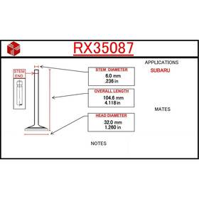 Itm Engine Components Rx35087 Exhaust Valve