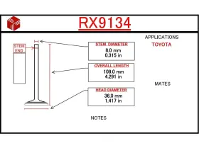 Rx9134 Itm Engine Components Exhaust Valve