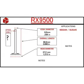 Rx9500 Itm Engine Components Exhaust Valve