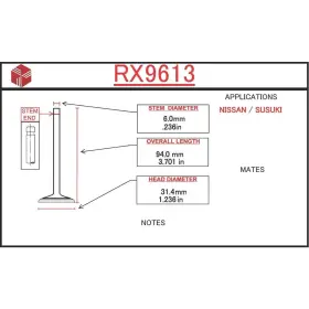 Rx9613 Itm Engine Components Exhaust Valve