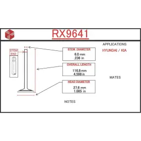 Rx9641 Itm Engine Components Exhaust Valve