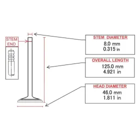 Rv8838 Itm Engine For Toyota Land Cruiser 1975-1992 Exhaust Valve