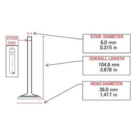 Itm Engine Rv9217 For Volvo 244 1982-1984 Exhaust Valve