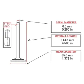 Rv9334 Itm Engine For Honda Civic 1982-1983 Exhaust Valve