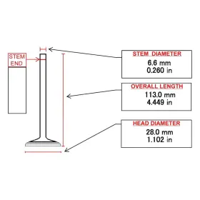 Rx9184 Itm Engine For Honda Civic 1977 Exhaust Valve