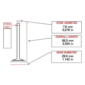 Rx9206 Itm Engine For Renault Alliance 1984-1987 Exhaust Valve