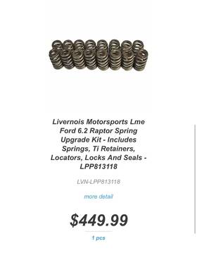 Livernois Motorsports Lpp813118 For Ford F-150 10-14 Powerstorm Upgraded Valve Spring Set
