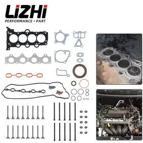 Lizhi 782365644524 Intake Exhaust Valves And Head Gasket Kit With Bolts For Accent Veloster Rio 1.6l