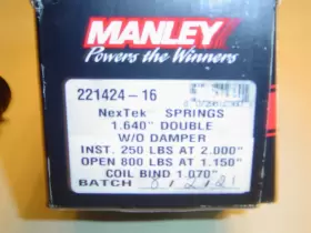 221424-16 Manley Nextek 1.640 Drag Race Valve Springs Used Excellent Condition