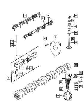 05038332ab Mopar Genuine Exhaust Valve Left Cylinder Head 5038332ab