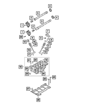 05048262aa Mopar Genuine Engine Exhaust Valve