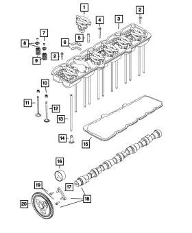 68447697aa Mopar Genuine Exhaust Valve