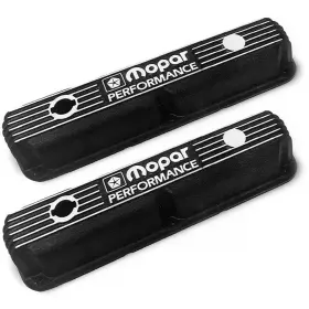 Mn1037 Mopar 1964-76 Inch La Small Block Cast Aluminum Valve Covers Black Wrinkle