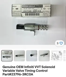 23796-3rcoa Nissan 23796-3rc0a Genuine Oem Infiniti Vvt Solenoidvariable Valve Timing Controlpart#23796-3rcoa