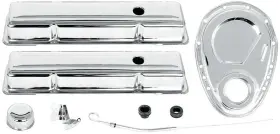 T3043 Oer Authorized Chevrolet Engine Dress-up Set Small Block Low Profile Valve Covers Timing